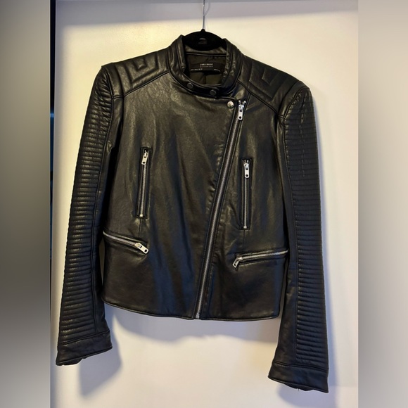 Zara Faux Leather Jacket - Size Medium Women's moto style - Picture 1 of 4